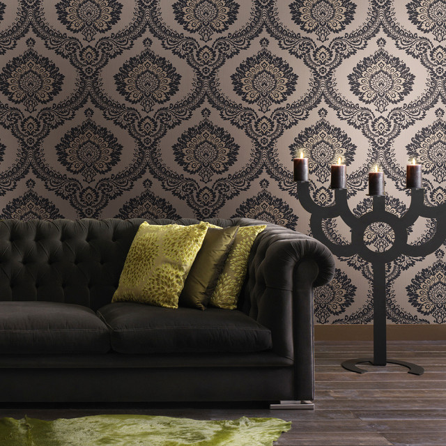 Couch black yellow pillow candelabra free wallpaper - medium preview image