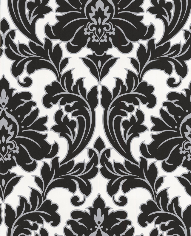 Black white floral wallpaper design #2 free wallpaper - medium preview image