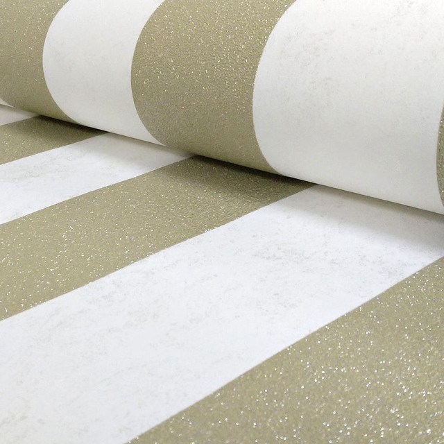 Glitter fabric white gold striped free wallpaper - medium preview image