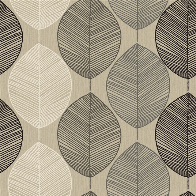 Leaves pattern beige background black free wallpaper - medium preview image