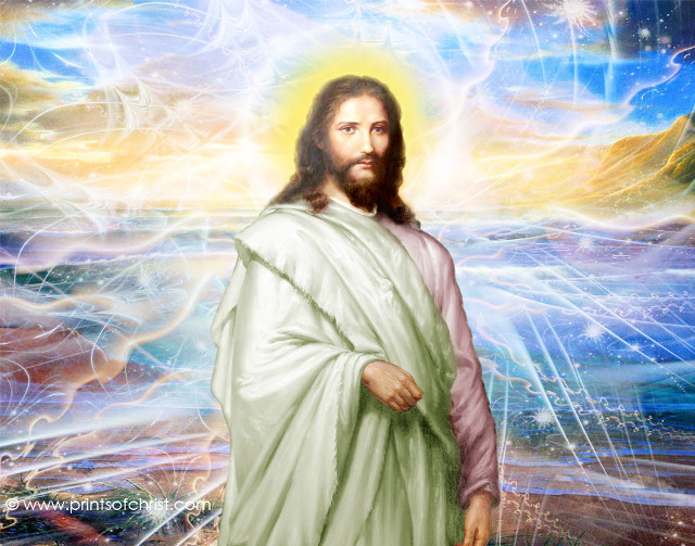 Jesus sky clouds sun ocean free wallpaper - medium preview image