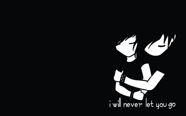 Hugging couple dark gothic love free wallpaper - medium preview image