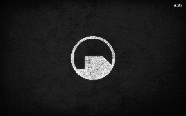 Black white circle arrow center free wallpaper - medium preview image