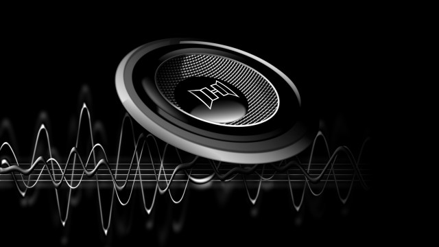 Sound wave black background silver free wallpaper - medium preview image