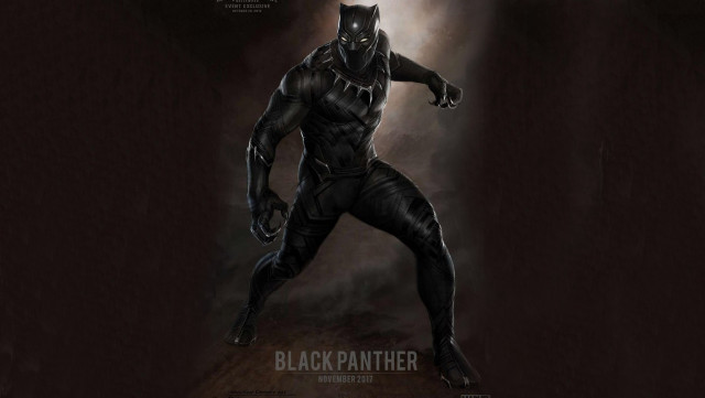 Black panther spotlight dark background free wallpaper - medium preview image