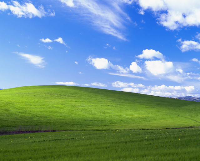 Green field blue sky clouds #67 free wallpaper - medium preview image