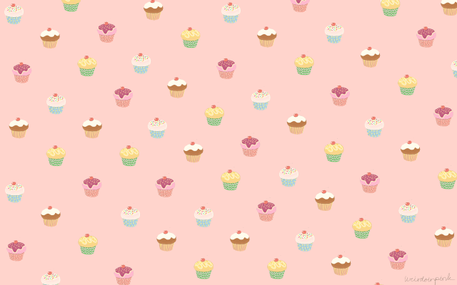 Pink background cupcakes cherry top free wallpaper - medium preview image