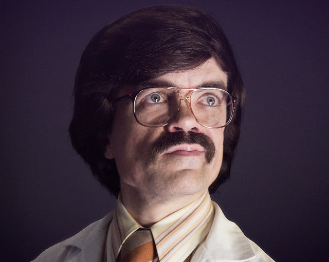 Man mustache glasses tie shirt free wallpaper - medium preview image