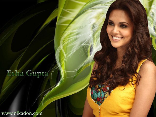 Woman smiling green leaf yellow free wallpaper - medium preview image