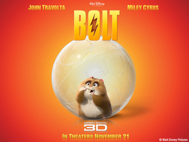 Bolt movie poster 3d rendering free wallpaper - medium preview image