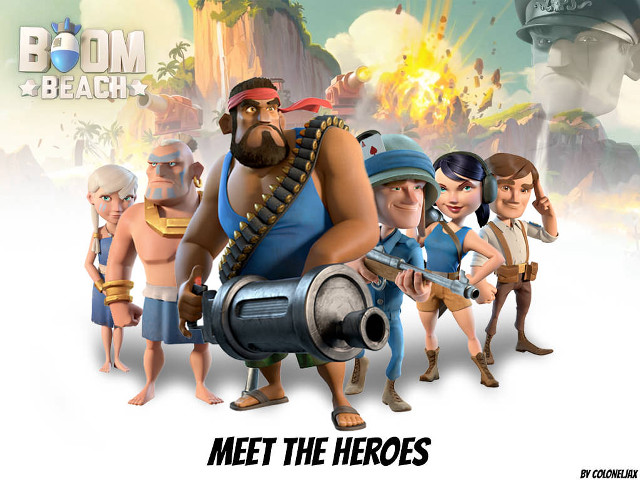 Cartoon characters beach resort gun free wallpaper - medium preview image