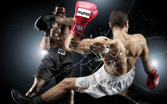 Boxing ring fight broken glass free wallpaper - medium preview image