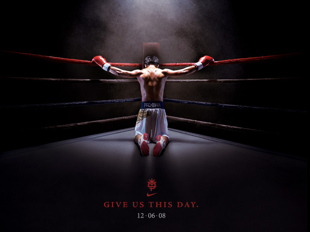 Man boxing gloves ring symbolism free wallpaper - medium preview image