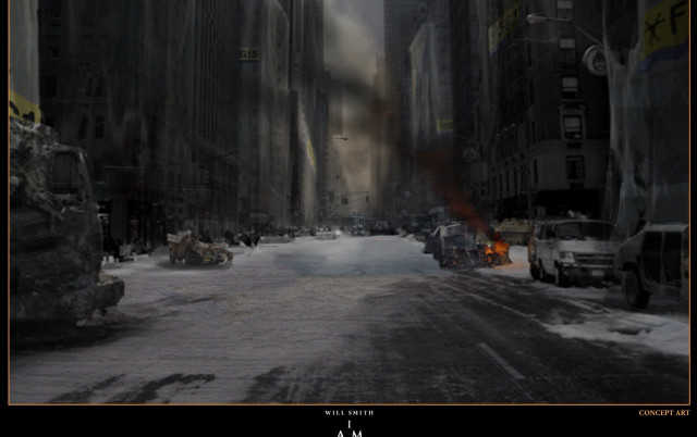 City street cars people snow free wallpaper - medium preview image