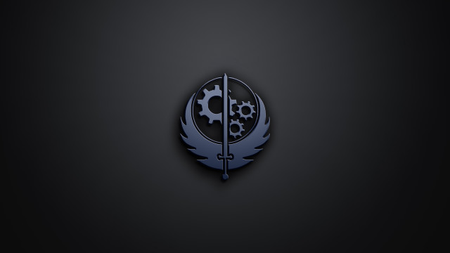 Black blue logo gears side free wallpaper - medium preview image