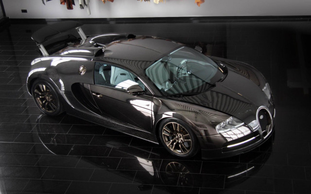 Black bugatti museum display black free wallpaper - medium preview image