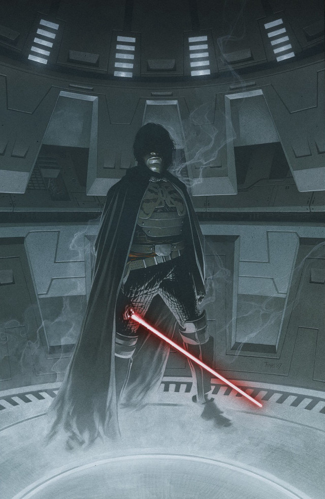 Man darth vader costume sitting free wallpaper - medium preview image
