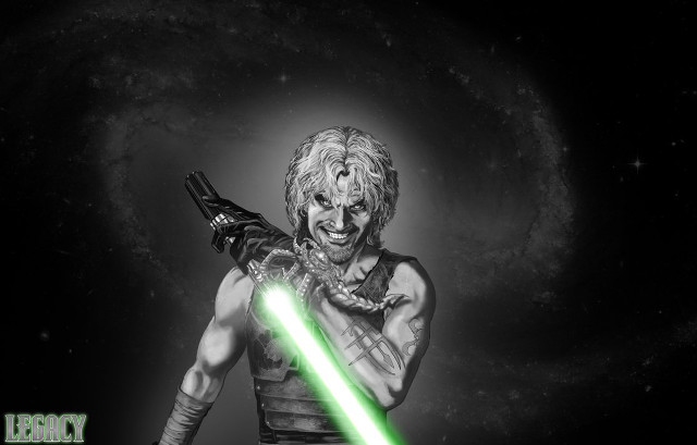 Man glowing lightsaber spiral vortex free wallpaper - medium preview image