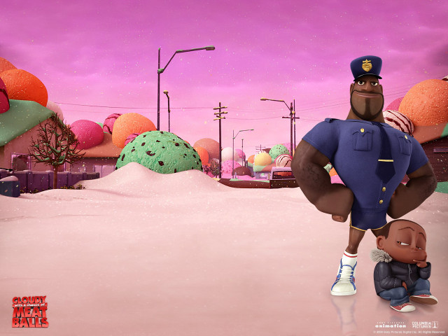 Cartoon character snow backpack free wallpaper - medium preview image