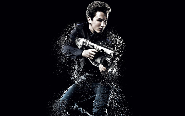 Man holding gun water splashing free wallpaper - medium preview image