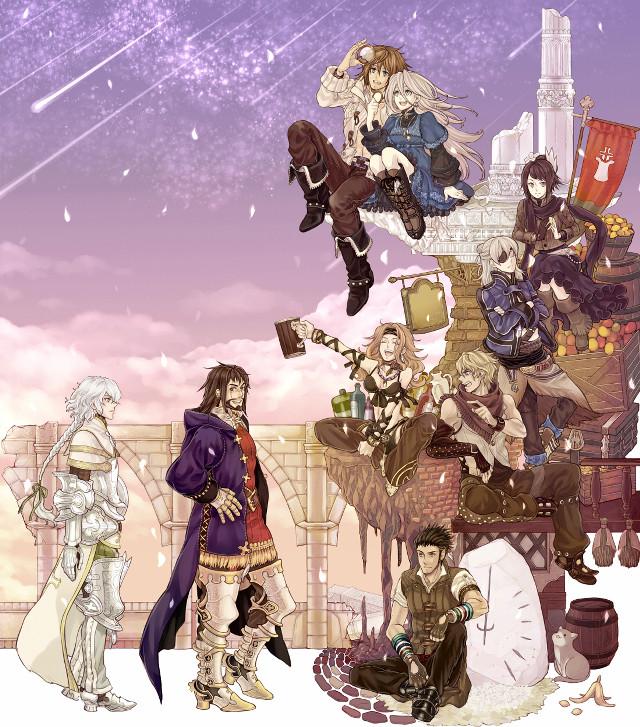 Anime characters furniture snow purple free wallpaper - medium preview image