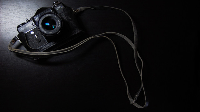 Camera strap black surface black free wallpaper - medium preview image