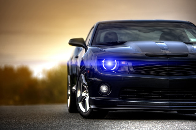Car blue stripe driving road free wallpaper - medium preview image