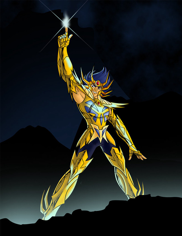 Man yellow blue suit sword free wallpaper - medium preview image
