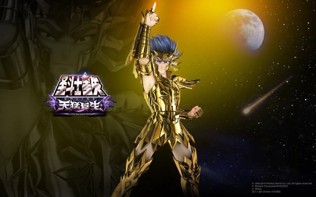 Man gold suit sword space free wallpaper for desktop - medium preview image