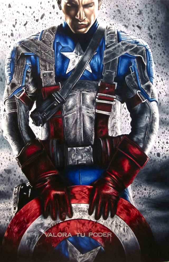Captain america holding gun and free wallpaper - medium preview image
