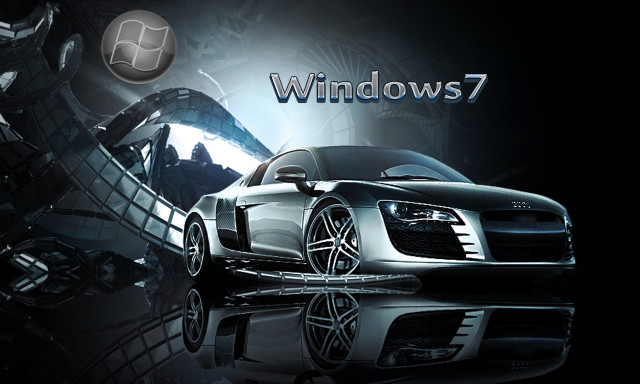 Car windows7 logo reflection netart free wallpaper - medium preview image