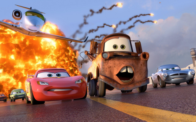 Cartoon character fire plane fireball free wallpaper - medium preview image