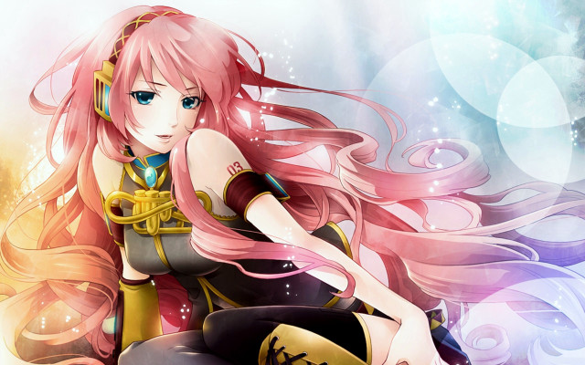 Pink haired girl cat ears free wallpaper - medium preview image