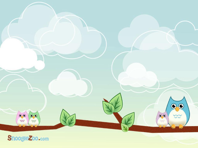 Three owls branch blue sky free wallpaper - medium preview image
