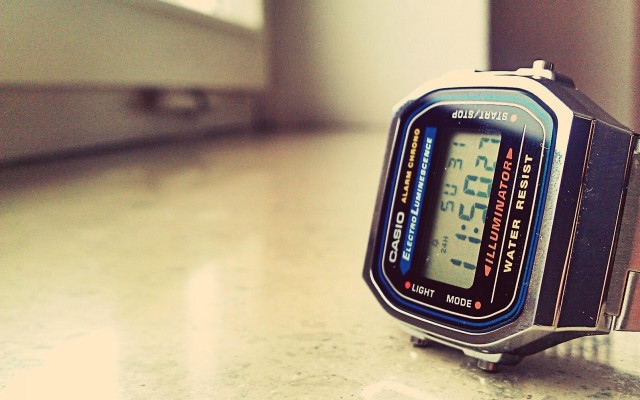Digital watch counter doorway window free wallpaper - medium preview image