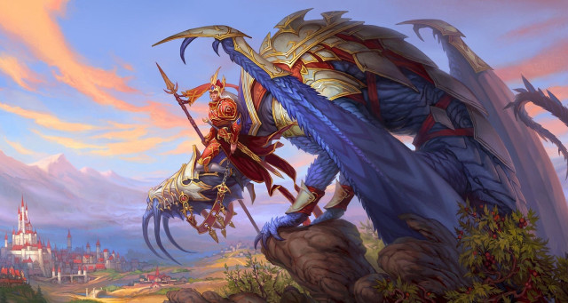 Dragon knight painting artwork fantasy free wallpaper - medium preview image