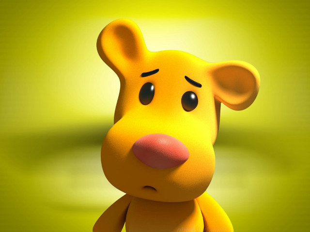Yellow toy big nose face free wallpaper - medium preview image