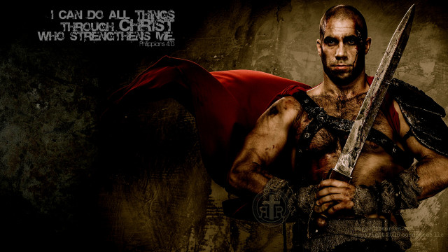 Man sword red cape quote free wallpaper - medium preview image