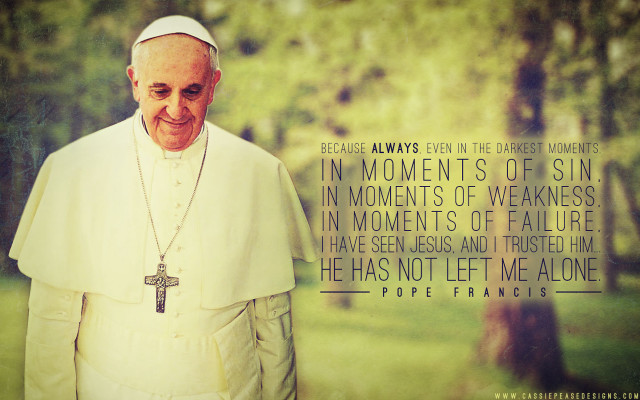 Pope francis quote tree background free wallpaper - medium preview image