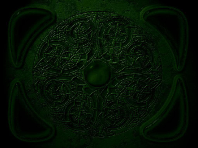 Green background circular design black free wallpaper - medium preview image