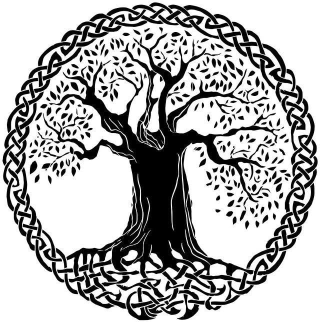 Tree life celtic pattern circle free wallpaper - medium preview image