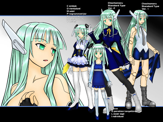 Anime girls hair colors styles #2 free wallpaper - medium preview image