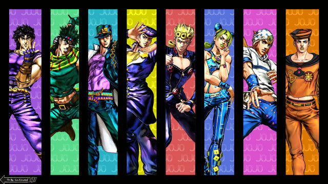 Anime characters rainbow background black free wallpaper - medium preview image