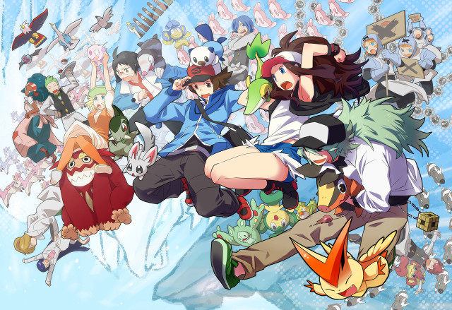 Cartoon snowboarder group people foreground free wallpaper - medium preview image