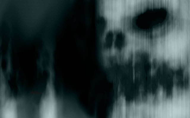 Blurry skull cross red light free wallpaper - medium preview image