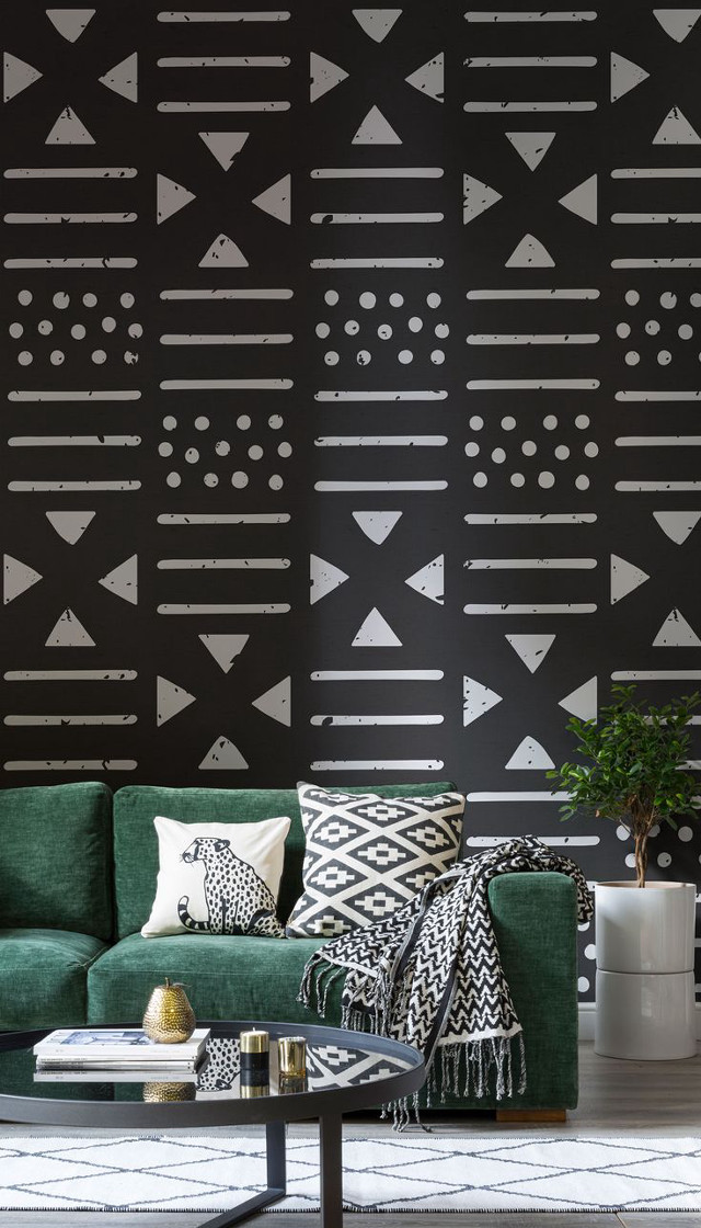 Living room green couch black free wallpaper - medium preview image