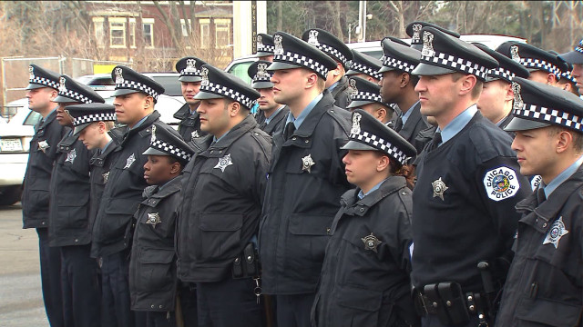Police officers standing street hats free wallpaper - medium preview image
