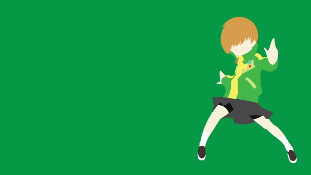 Woman green shirt black skirt free wallpaper - medium preview image
