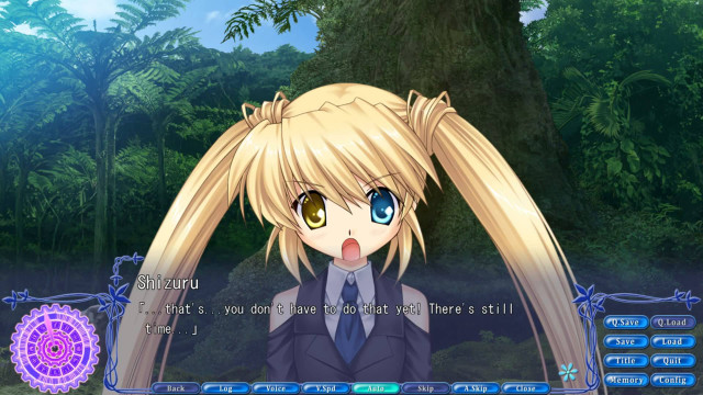 Anime blonde forest purple magic free wallpaper - medium preview image