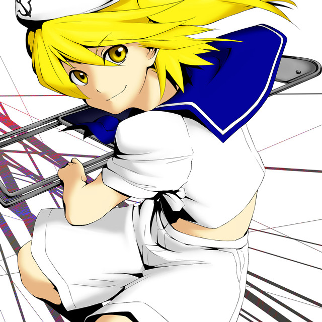 Cartoon sailor character baseball bat free wallpaper - medium preview image
